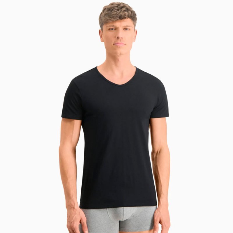 T-Shirt Puma Basic 2P V-Neck 935017-01 czarny L