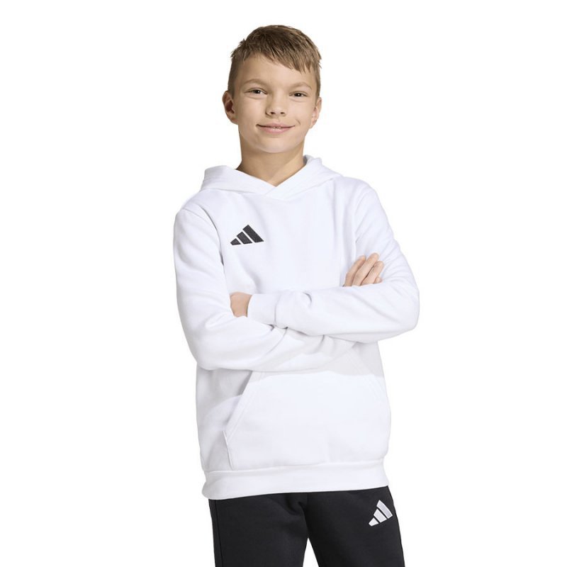 Bluza adidas ENTRADA 26 Hoody Junior JZ6561 biały 152 cm