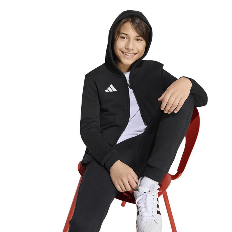 Bluza adidas ENTRADA 26 Hoody Full Zip Junior KH1782 czarny 176 cm