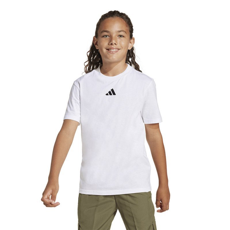 T-Shirt adidas Essentials Junior JC9774 biały 176 cm