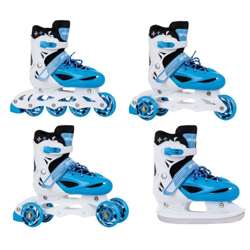 Łyżworolki - 3 Skate - Łyżwy - Wrotki  4W1 Enero 26-29 Niebieskie