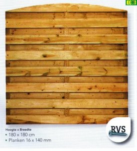 Drewniany płot deskowy 180 x180 -D16