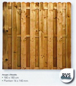 Drewniany plot sztachetowy 180 x 180 -D15