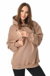 MijaCulture hoodie for pregnant women and breastfeedinf Naomi  M016 Dank beigenk