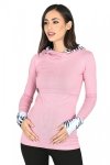 MijaCulture – 3 in1 maternity hoodie, for breastfeeding and after „Neli” M007 pink