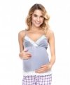 MijaCulture - 3 in1 maternity and breastfeeding pyjamas 4024/M41 grey