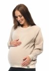 MijaCulture - 3 in 1 light super soft maternity and nursing sweatshirt Olivia M019 Beige