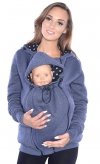 MijaCulture - Maternity Warm Hoodie / Jacket / Sweatshirt / for Baby Carriers 4046/M50 Jeans