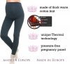 MijaCulture – Long Full Lenght Warm Maternity Leggings for Cool Weather 3006  Dark Grey