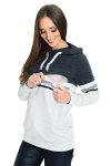 MijaCulture Casual 3 in1 Maternity and Nursing Pullover Sweatshirt 4111/M72 Grey / Melange 2