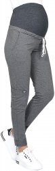 MijaCulture Wygodne spodnie dresowe ciążowe ZOE M002 grafit1