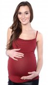 MijaCulture - Comfortable 2 in1 Maternity and Nursing Shirt Sleeveless top 4029/M46 Burgundy
