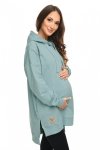 MijaCulture hoodie for pregnant women and breastfeeding Aurelia  Turquoise