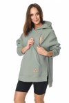 MijaCulture hoodie for pregnant women and breastfeedinf Stella  M014 green