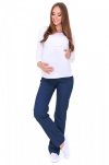 MijaCulture Spodnie ciążowe jeans dla kobiet w ciąży 3014 ciemny jeans