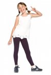 Legginsy dziewczęce getry dla dzieci ciemny ZOE fiolet