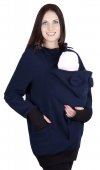 MijaCulture - bluza polarowa do noszenia dziecka 4019A/M21 ciemny granat/szary