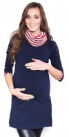 MijaCulture - tunika 2 w 1 ciążowa i do karmienia Lady 7130 granat