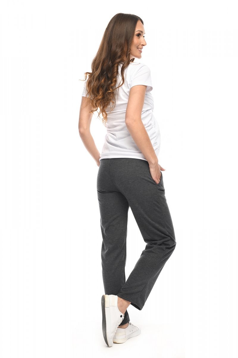 MijaCulture Casual maternity trousers Hanna M009 graphite