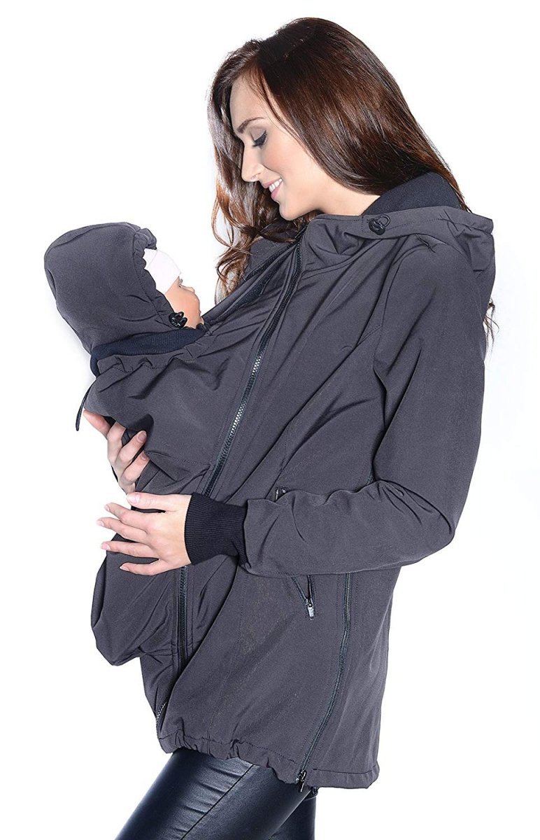 MijaCulture - 3 in1 Maternity Jacket / Jacket / for Baby Carriers Softshell 4068/M55 Grey