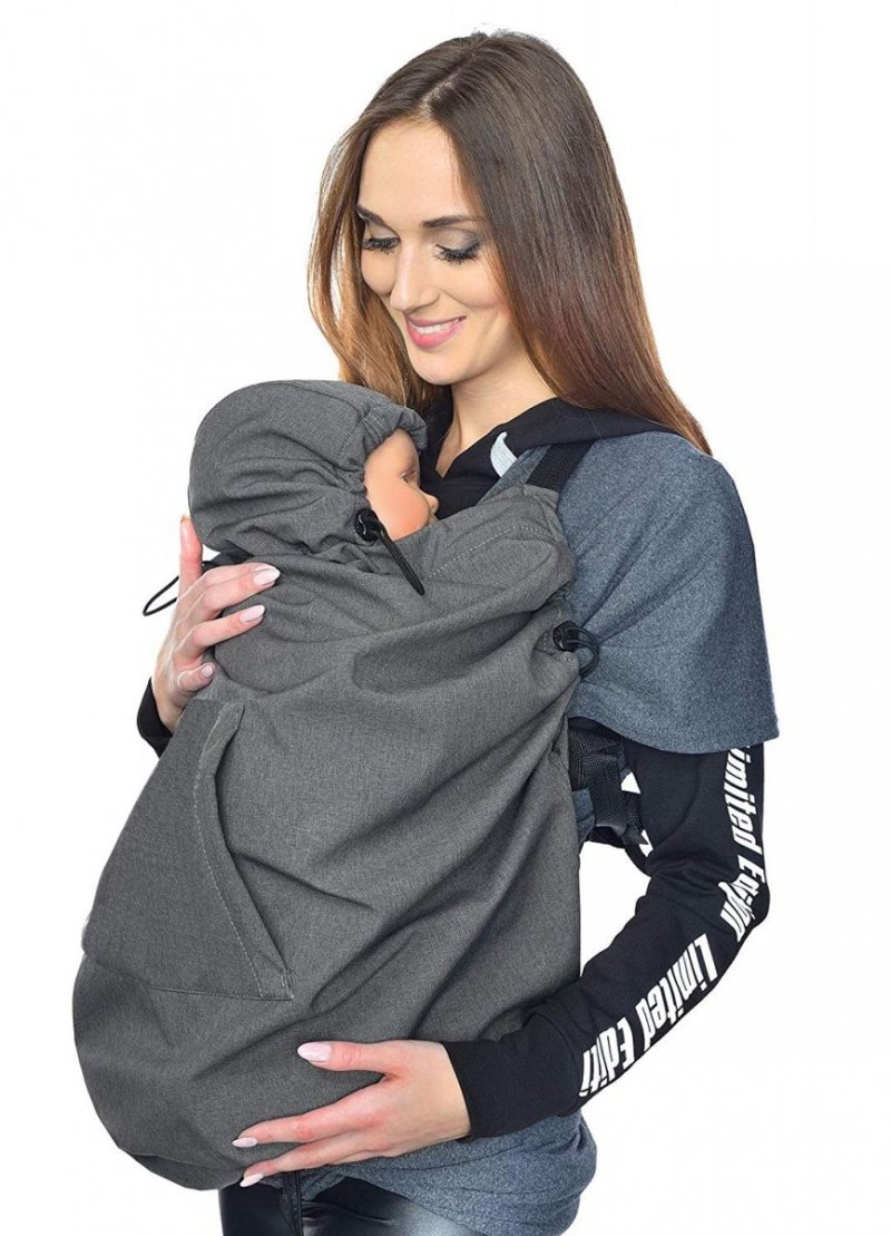 MijaCulture Softshell Warm Baby Universal Windproof Carrier Cover 4113 Graphit