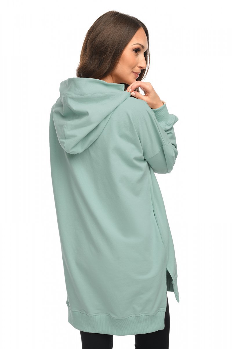 MijaCulture hoodie for pregnant women and breastfeeding &quot;Aurelia&quot;  Turquoise