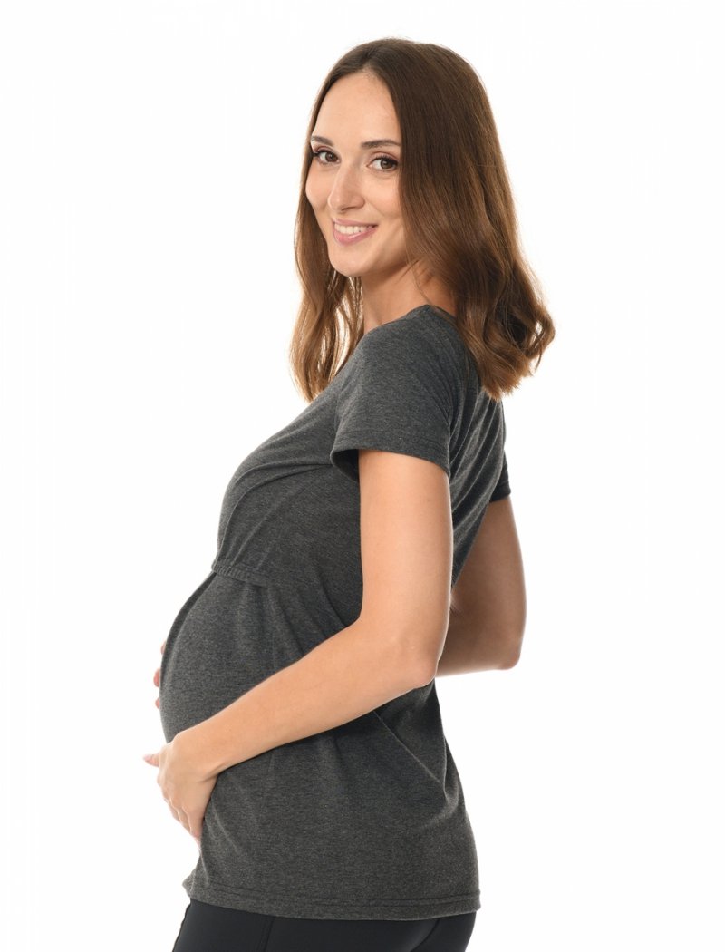 MijaCulture  2 in 1 Maternity and breastfeeding top M018 Camila Graphit