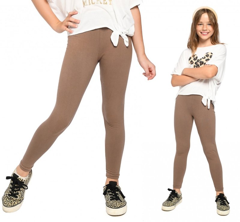 Girls long leggings for children Zoe beige