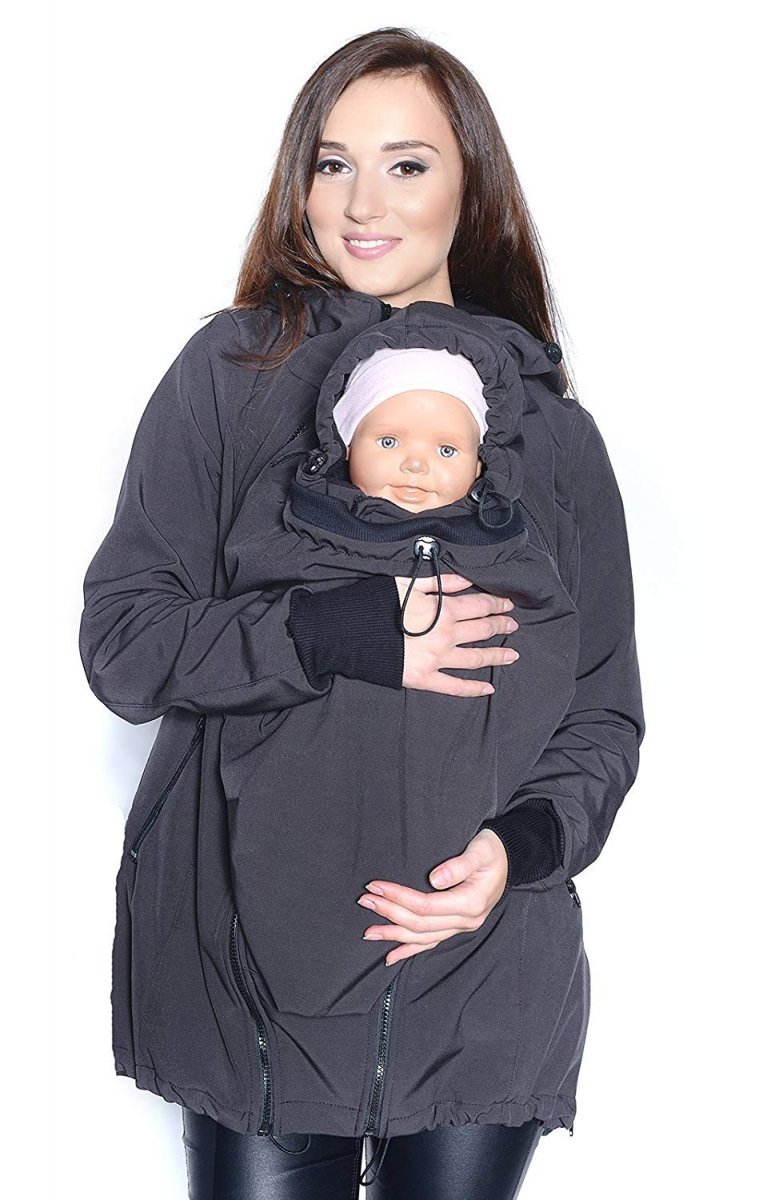 MijaCulture - 3 in1 Maternity Jacket / Jacket / for Baby Carriers Softshell 4068/M55 Grey