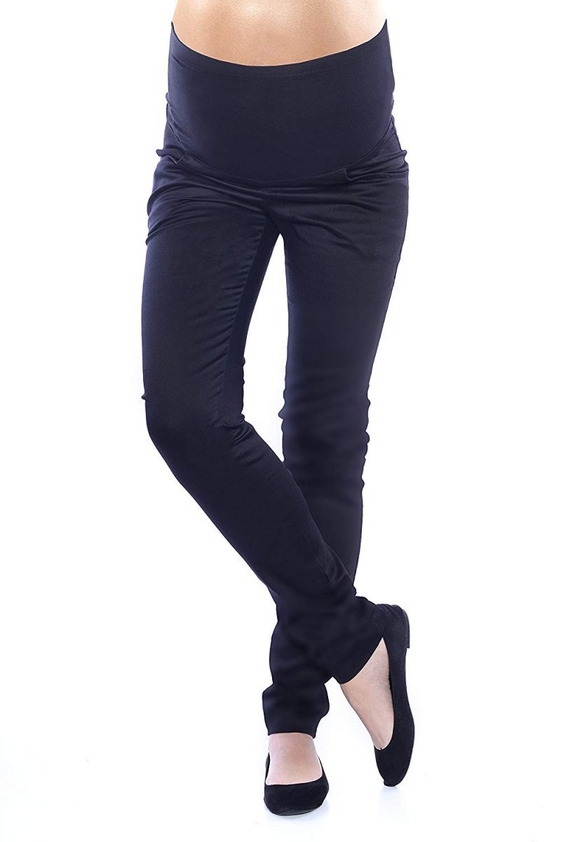MijaCulture – Elegant maternity pregnancy slim pants trousers 4007/M24  Black