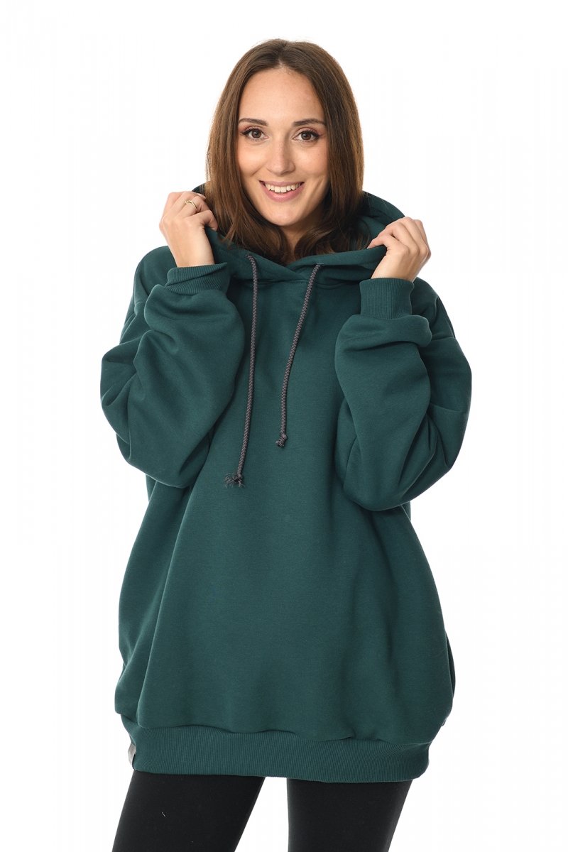 MijaCulture hoodie for pregnant women and breastfeedinf &quot;Naomi&quot;  M016 Green