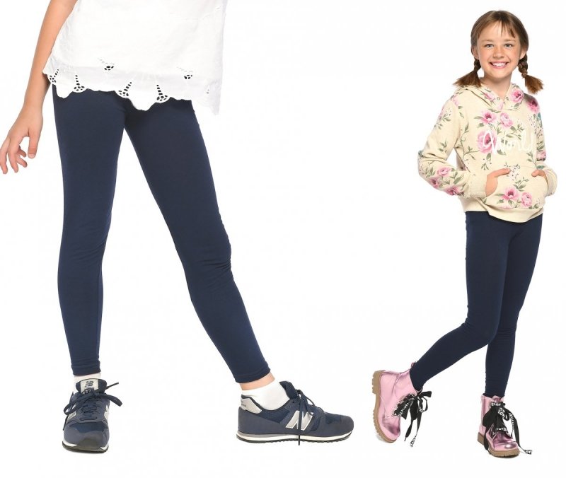 Girls winter long leggings for children Amelia navy