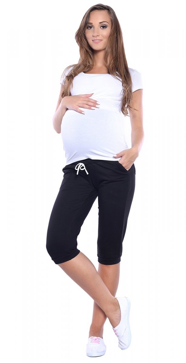 MijaCulture - Capri pants trousers shorts 4090/3815 black
