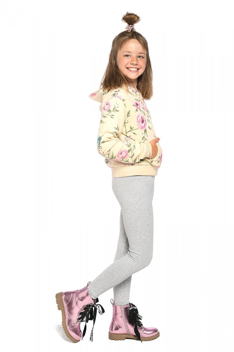 Girls winter long leggings for children Amelia melange