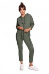 BeWear B240 Spodnie z ozdobnymi zamkami - khaki