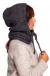 Be Knit BK095 Kominiarka z trokami - grafitowa