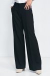 Nife Czarne spodnie typu wide leg - SD81