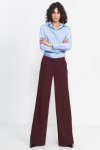Nife Bordowe spodnie typu wide leg - SD81