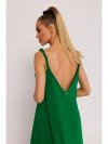 Moe M791 Sukienka maxi z głębokim dekoltem na plecach - soczysty zielony