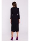 Stylove S372 Sukienka midi z kwiatkiem - czarna