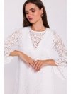 Stylove S380 Koronkowa sukienka trapez - ecru