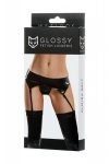 Glossy Glossy belt for stockings and panties ALMIRA - black