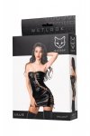 Glossy Wetlook dress Lillie - black
