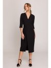 Stylove S396 Sukienka z kopertowym motywem - czarna