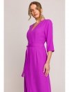Stylove S396 Sukienka z kopertowym motywem - lawendowa
