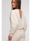 BeWear B293 Bluza z otwartymi plecami - waniliowa