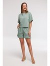 BeWear B294 Bluza oversize z krótkimi rękawami - miętowa