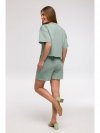BeWear B294 Bluza oversize z krótkimi rękawami - miętowa