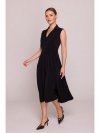 Stylove S409 Sukienka z rozpinanym dekoltem - czarna