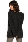 Be Knit BK009 Sweter zakładany przez głowę - antracyt